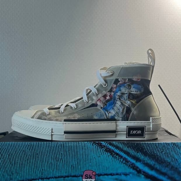 [한정판] 디올 B23 하이탑 스니커즈 43 / 플로럴 씨호스 / 정품