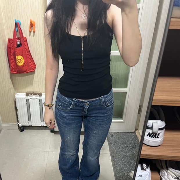 로우라이즈 플레어 진 부츠컷 청바지