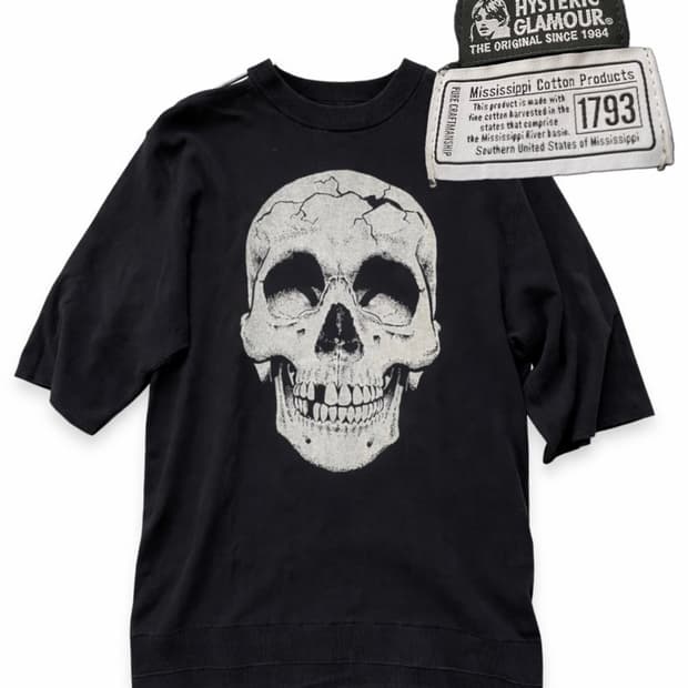 히스테릭글래머 스컬 반팔 티셔츠