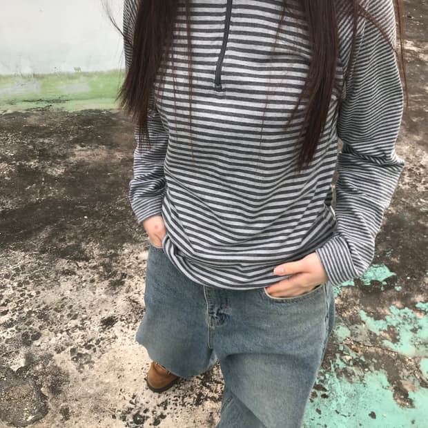 그레이 스프라이트 하프집업 