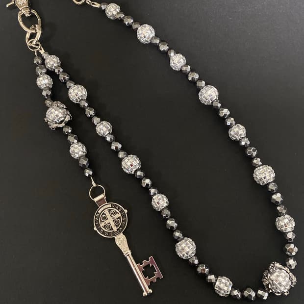 고딕 크리스탈 미러볼 키체인