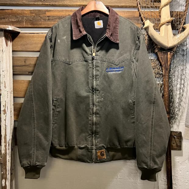 [XL]칼하트 USA J14 산타페 빈티지 워싱 모스그린 워크 자켓