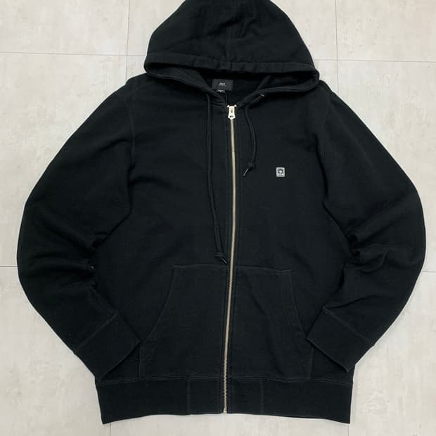 오베이 블랙 후드집업 #393