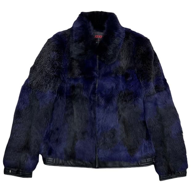 폭스하운드 레오파드 모피 코트 양가죽 66