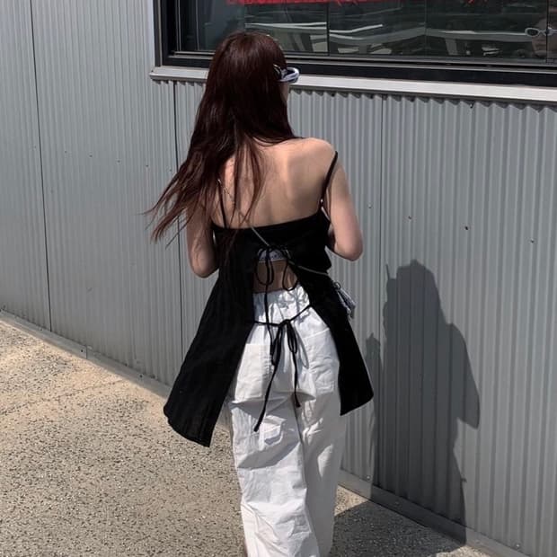 [마켓]레이어드 스트랩 원피스