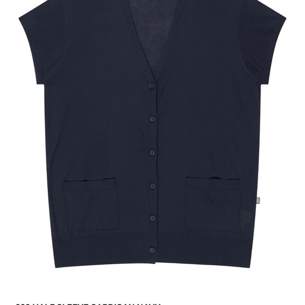 038 HALF SLEEVE CARDIGAN NAVY 