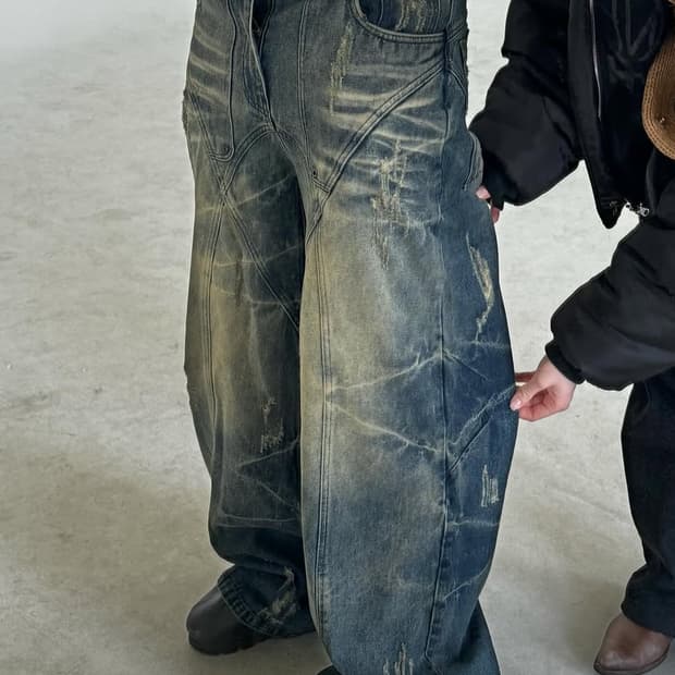 no/faith studios 레이크 유스드 듄 데님 M