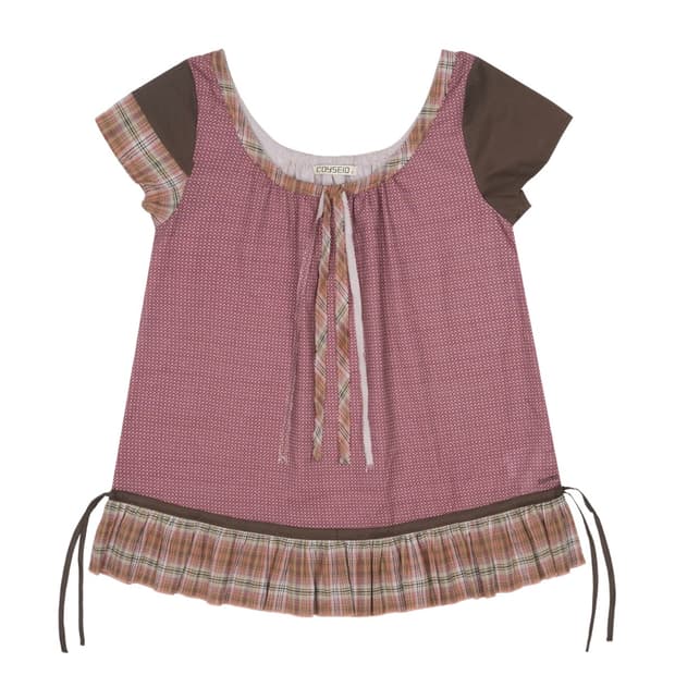 코이세이오 STRAP SHIRRING BLOUSE BROWN