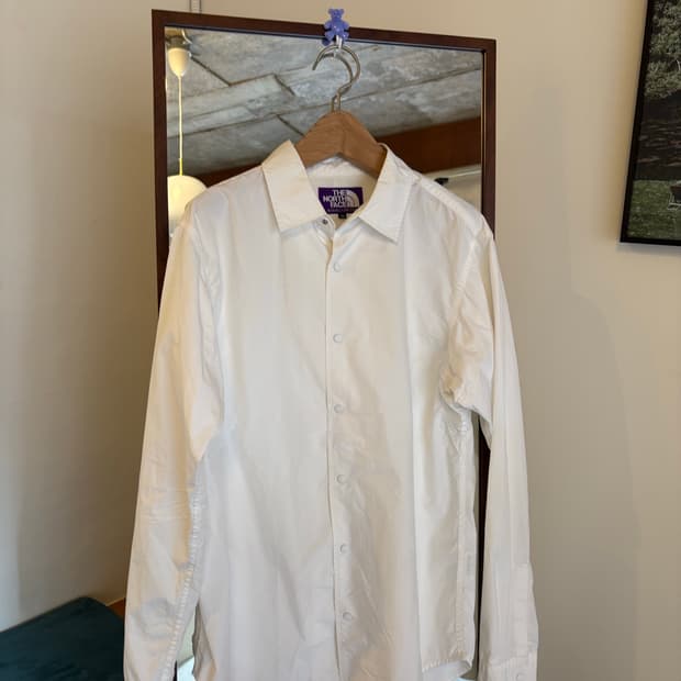 노스페이스 퍼플라벨 화이트 셔츠