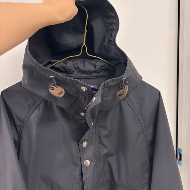 노스페이스 퍼플라벨 여성 블랙 후드 자켓 s 