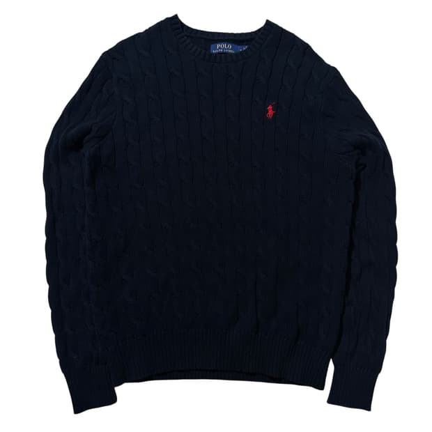 폴로 랄프로렌 케이블 라운드 니트