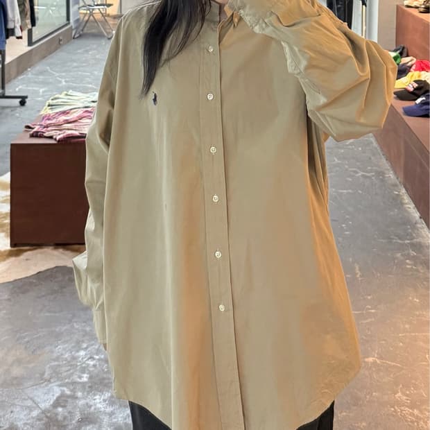 폴로 랄프로렌 스몰로고 베이지 셔츠 H3234
