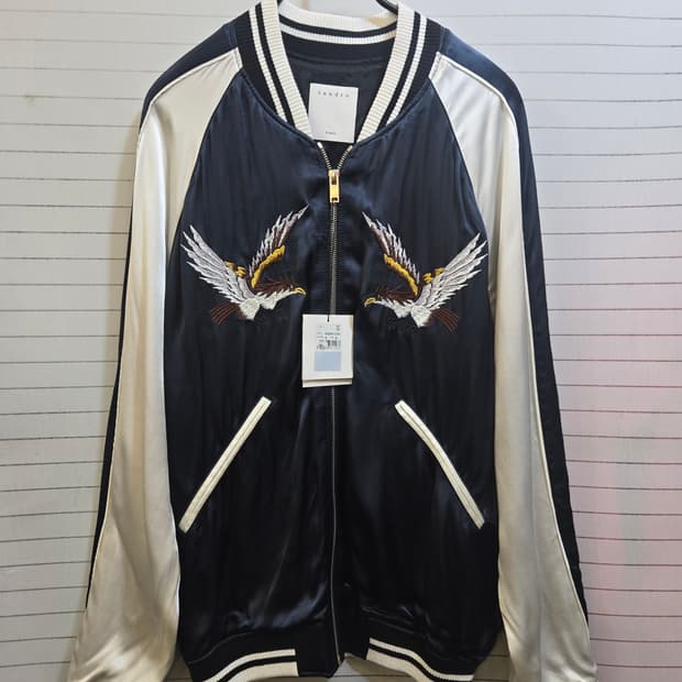 산드로 옴므  독수리 자수 스카잔 자켓