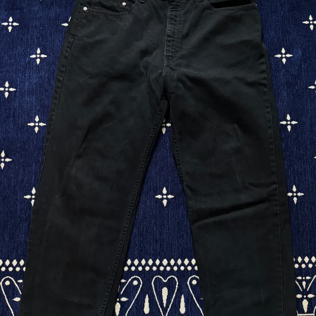 00s 리바이스 550 배기 핏 블랙진