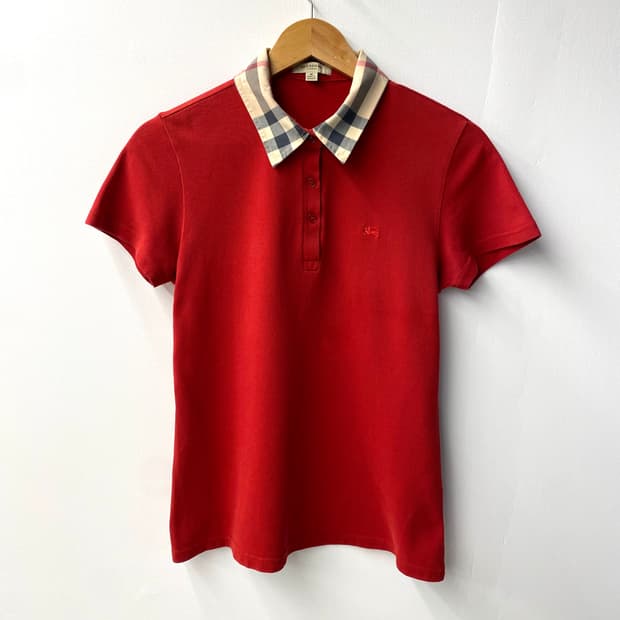 [M] Burberry 버버리 체크 카라 피케 티셔츠