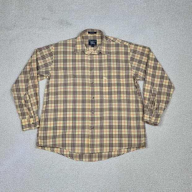 [버버리] 빈티지 노바체크 코튼 긴팔 셔츠 | S00112