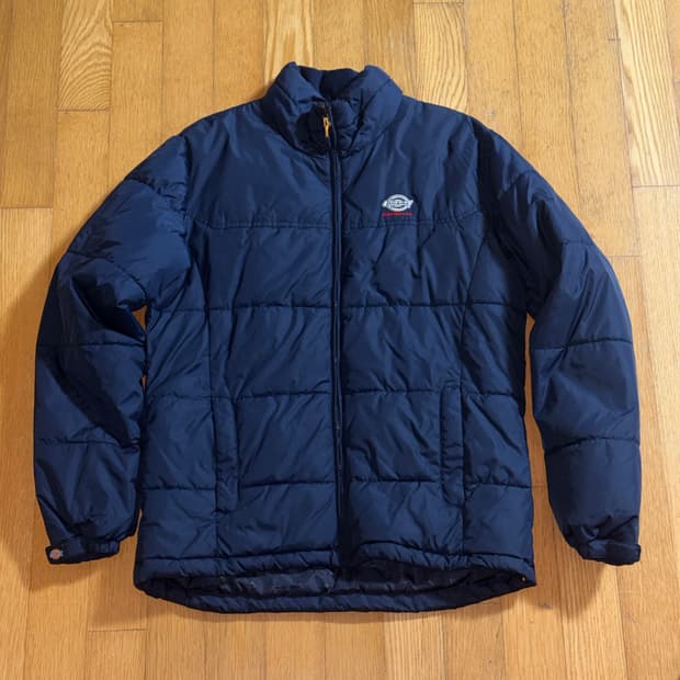 디키즈 네이비 나일론 패딩 L
