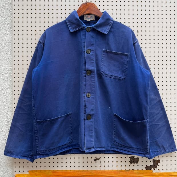 70s FRIENDSHIP INDIGO BLUE FADED 프렌치워크자켓