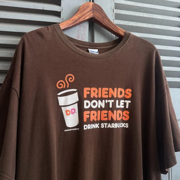 [2XL]USA 빈티지 던킨 프린팅 티셔츠