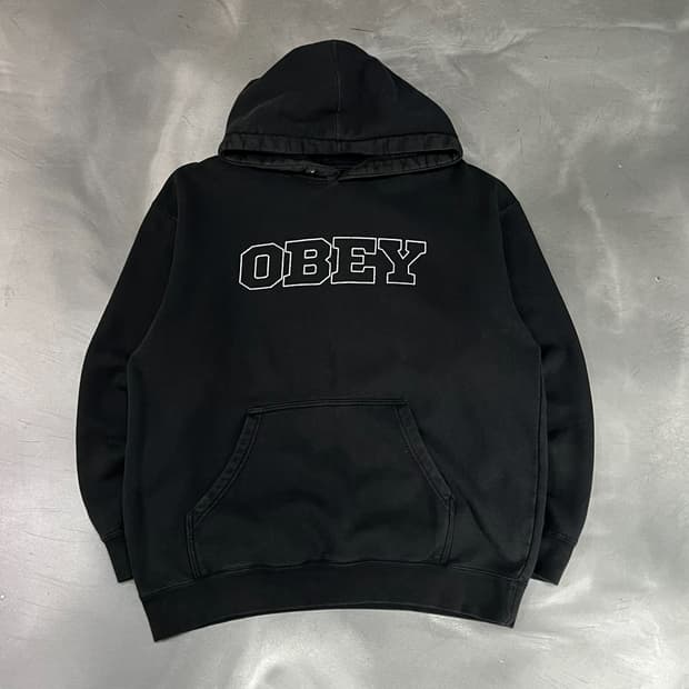오베이 프린팅 후드티 y18918