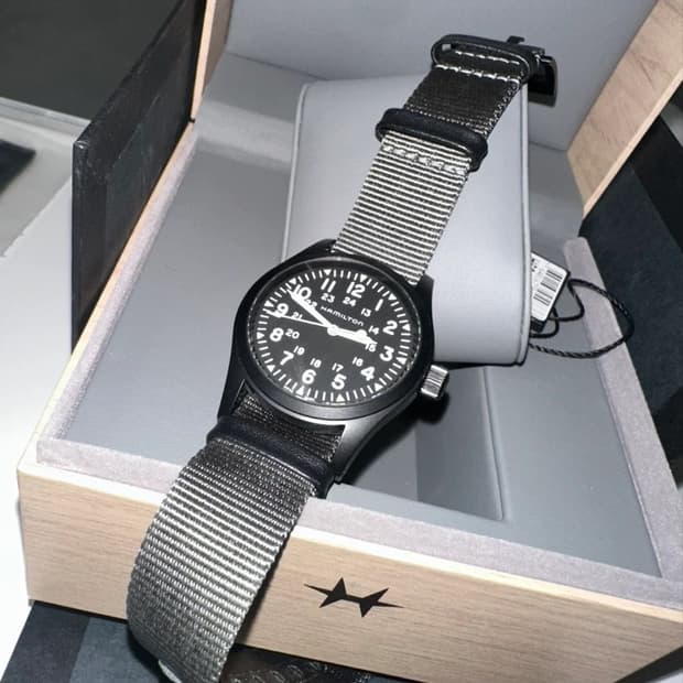 해밀턴 H69409930 카키 필드 메커니컬 38mm PVD 블랙 다이얼