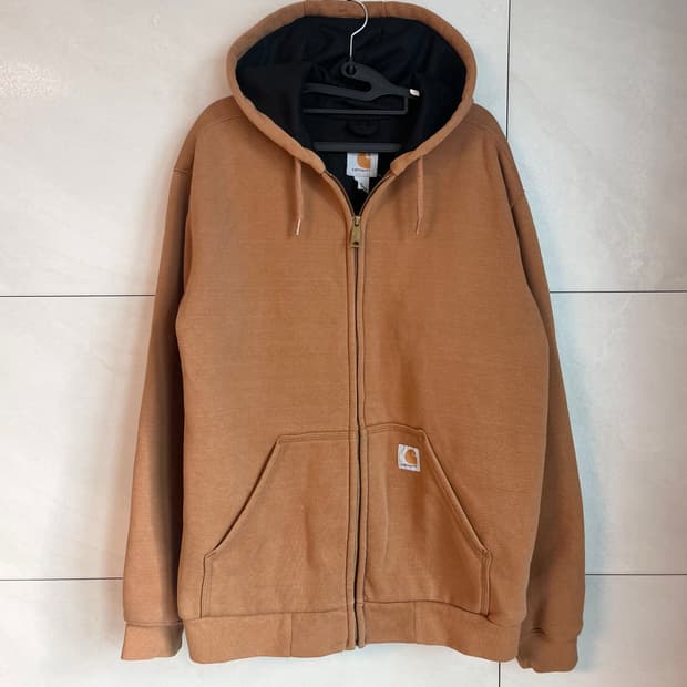 칼하트 미드웨이트 후드집업 브라운 베이지