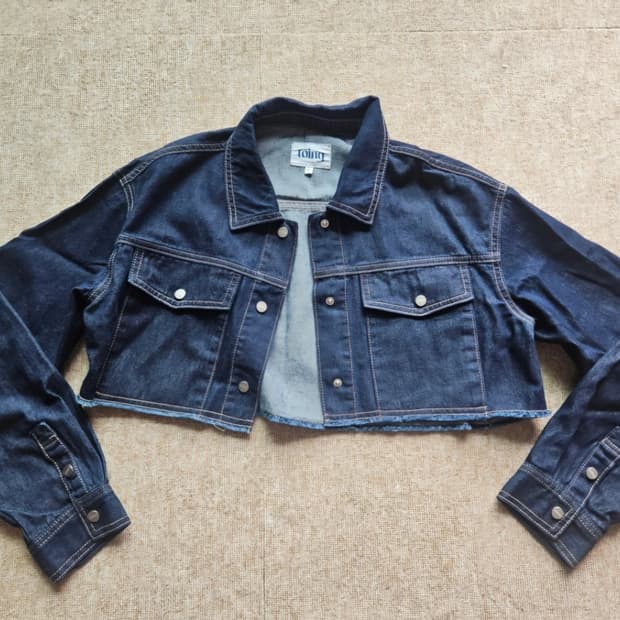 토잉크 크롭 데님자켓