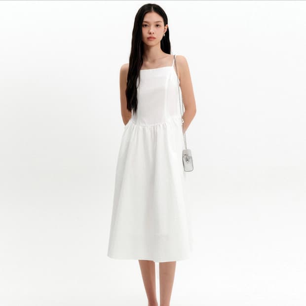 룩캐스트(LOOKCAST) 제인 시어서커 스트라이프 원피스 66 새상품