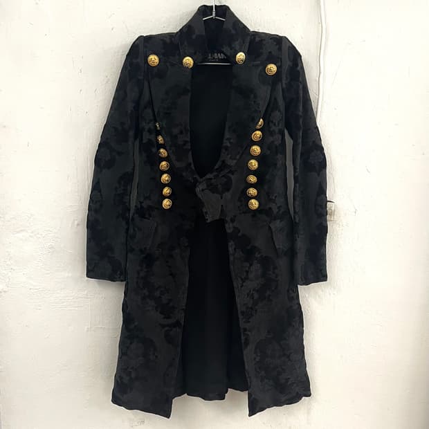 발망 2010FW 데카르넹 런웨이 브로케이드 밀리터리 코트