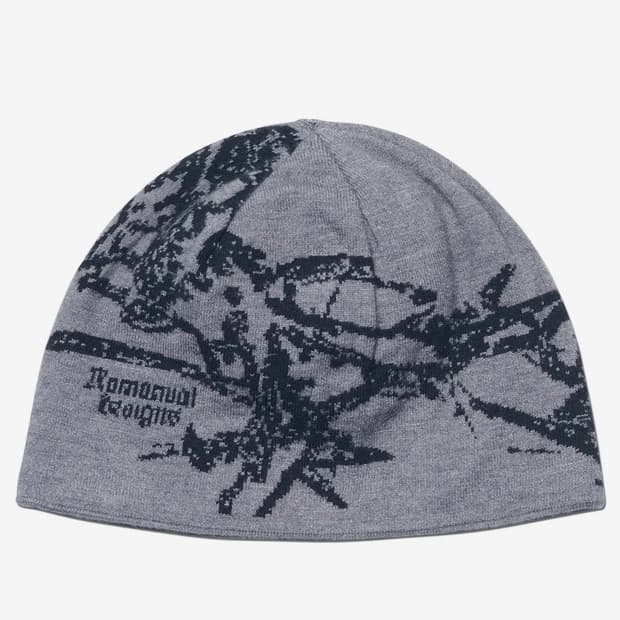 노매뉴얼 비니 GRAPHIC JACQUARD BEANIE - GRAY