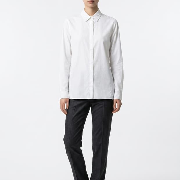 JIL SANDER 질샌더 히든버튼 셔츠 블라우스 38사이즈