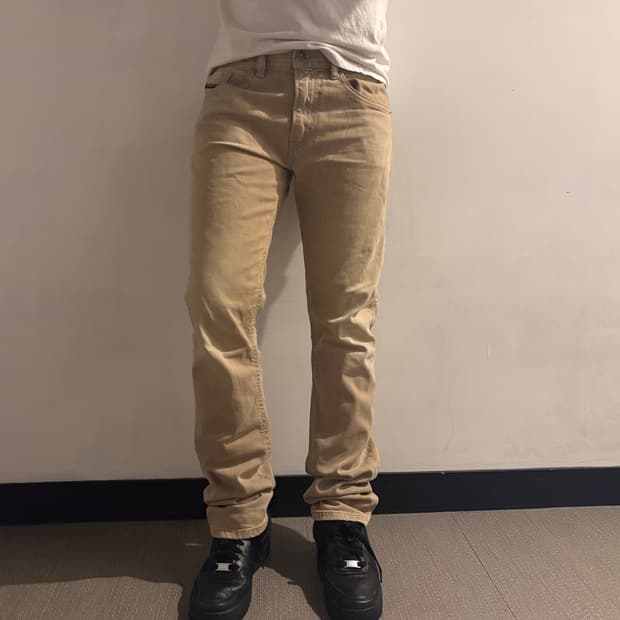 디젤 베이지 브라운 아이보리 데님 팬츠