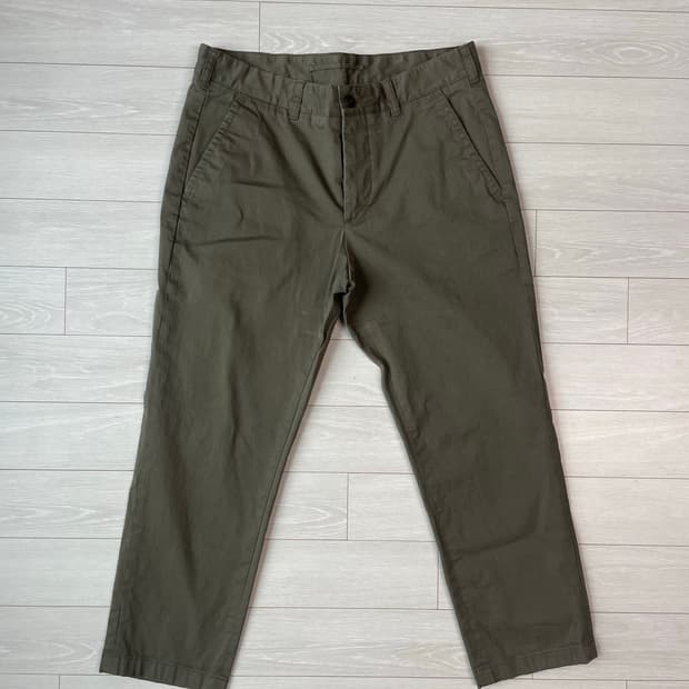 마시모두띠 슬림핏 코튼 슬랙스 (카키)