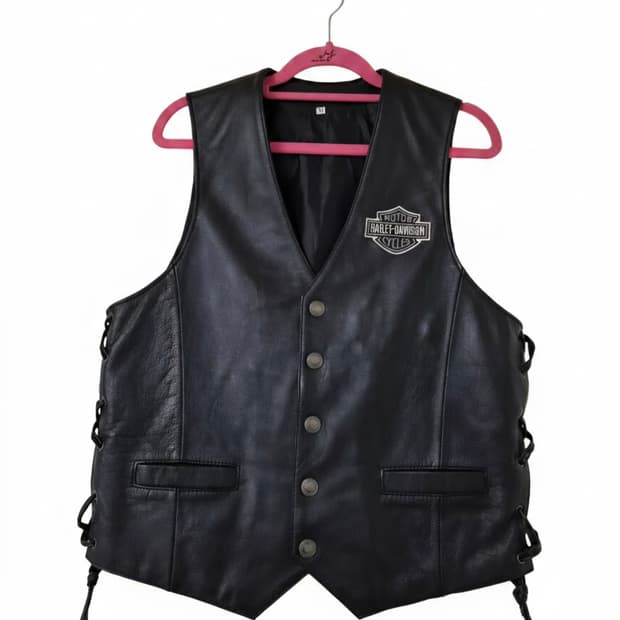 할리데이비슨 가죽 베스트