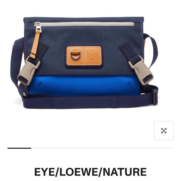 EYE/LOEWE/NATURE 아나그램 가죽 & 캔버스 메신저 백