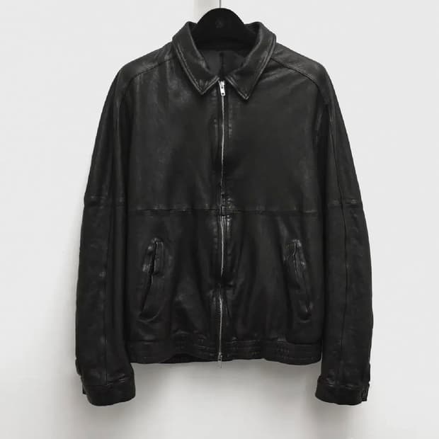 유스 / 25FW 워시드 레더 블루종 / S