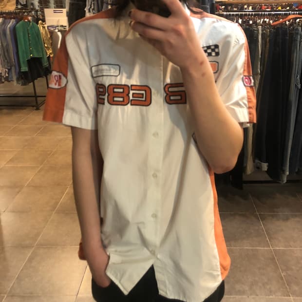 [NO.9] y2k 레이싱 워크셔츠 반팔