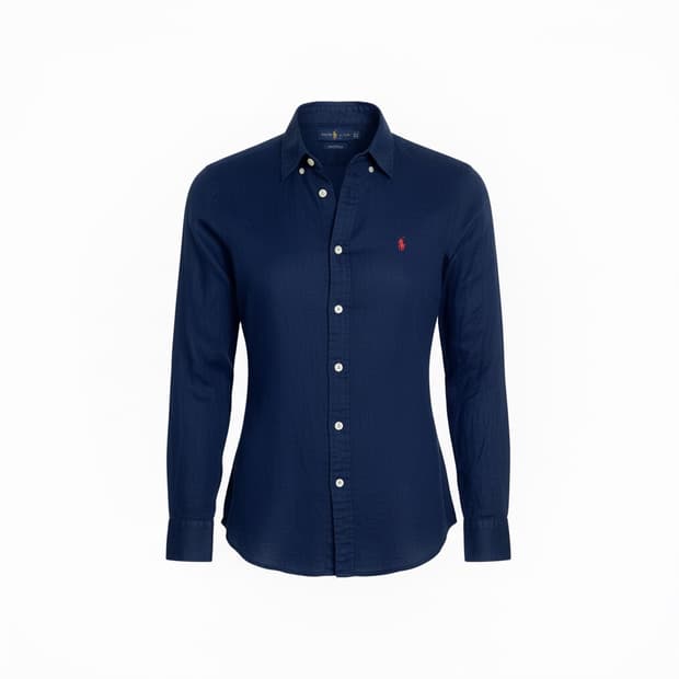 새상품 폴로 랄프로렌 린넨셔츠 (14-16) 실측 우먼xs