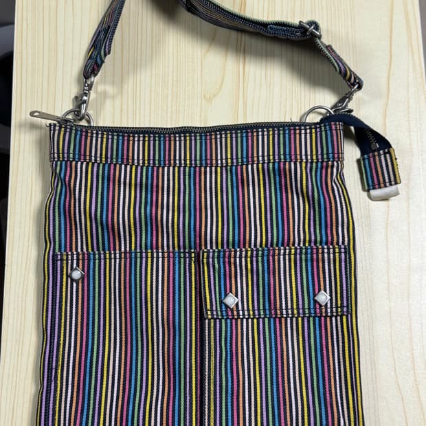 포터xSLAPSHOT 스트라이프 코튼 백