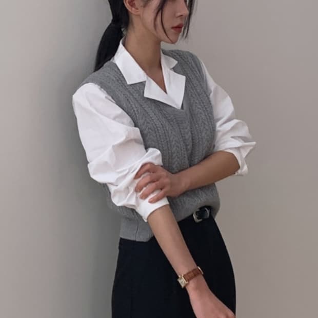 크렘므 셔츠 베스트 세트