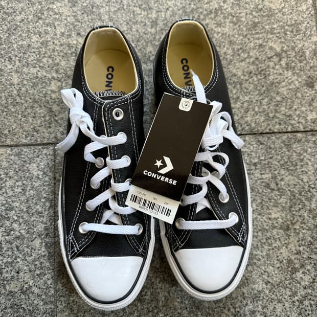 척테일러 올스타 클래식 레더 블랙 132174C