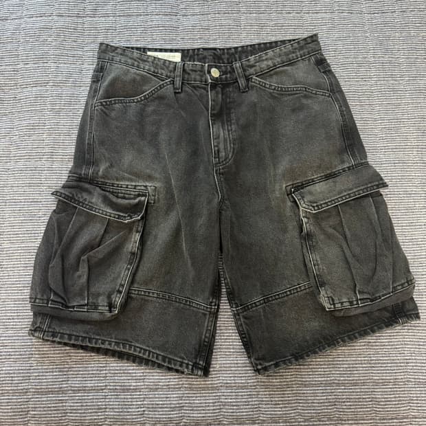 자라 카고 버뮤다 데님 쇼츠