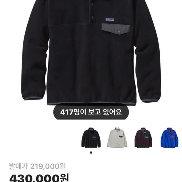 파타고니아 신칠라 블랙 m