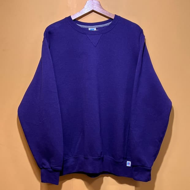 [L] 러셀 애슬레틱 퍼플 블랭크 스웻셔츠 크루넥 맨투맨