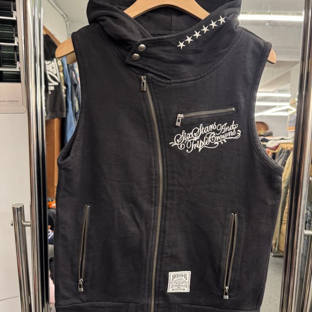 RUSS.K 빈티지 Y2K 후드 베스트