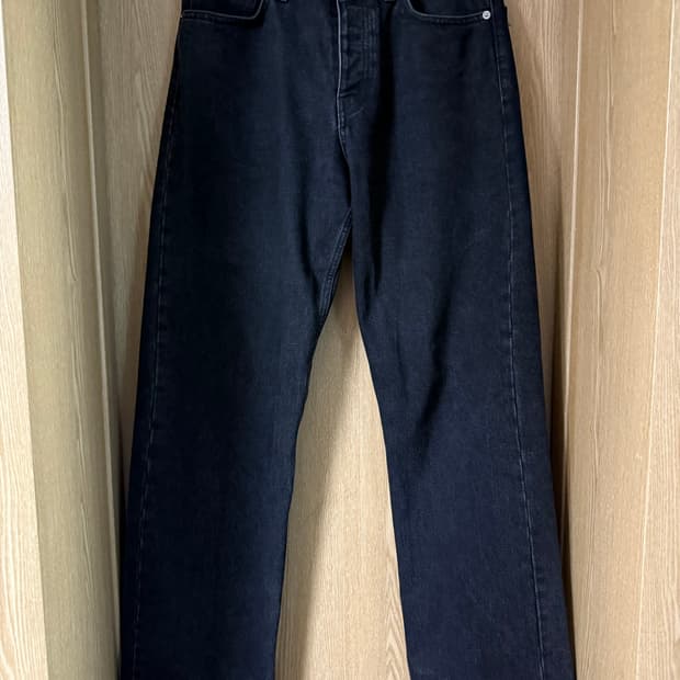 [29] loose denim washed black