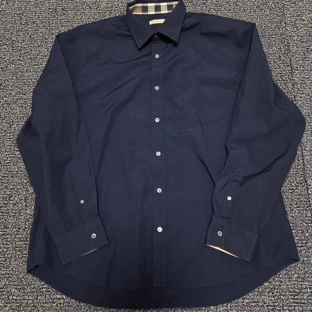 버버리 셔츠/2XL/네이비(5)
