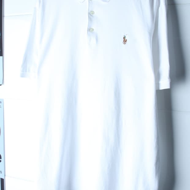 (L-XL) 폴로 랄프로렌 반팔 카라 티셔츠 USA 화이트-H36667