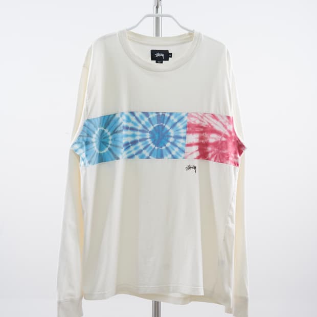 Stussy 타이다이 블럭 Ls 티셔츠