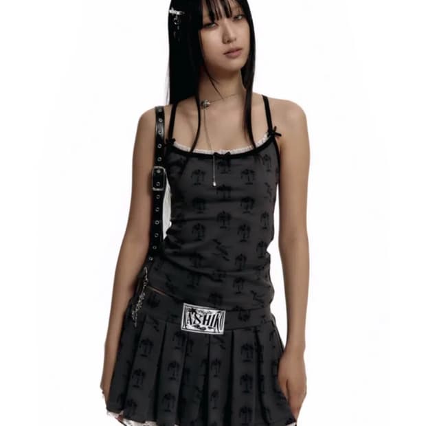 카시코 Jewel cocktail Pleats Skirt 쥬얼스커트